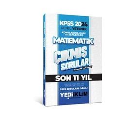 Yediiklim Yayınları - 2024 KPSS Genel Yetenek Lisans Matematik Konularına Göre Tamamı Çözümlü Çıkmış Sorular