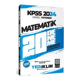 Yediiklim Yayınları - 2024 KPSS Genel Yetenek Matematik Tamamı Çözümlü 20 Deneme