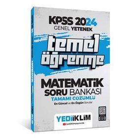 Yediiklim Yayınları 2024 KPSS Genel Yetenek Matematik Temel Öğrenme Tamamı Çözümlü Soru Bankası