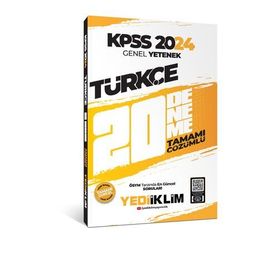 Yediiklim Yayınları 2024 KPSS Genel Yetenek Türkçe Tamamı Çözümlü 20 Deneme