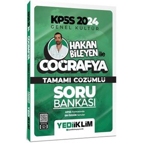 Yediiklim Yayınları 2024 Kpss Hakan Bileyen ile Coğrafya Tamamı Çözümlü Soru Bankası
