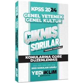 Yediiklim Yayınları - 2024 KPSS Lisans Genel Yetenek Genel Kültür Konularına Göre Tamamı Çözümlü Çıkmış Sorular