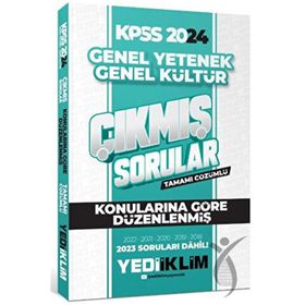 Yediiklim Yayınları - 2024 KPSS Lisans Genel Yetenek Genel Kültür Konularına Göre Tamamı Çözümlü Çıkmış Sorular