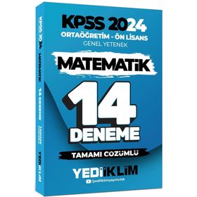 Yediiklim Yayınları 2024 KPSS Ortaöğretim Ön Lisans Genel Yetenek Matematik 14 Deneme Tamamı Çözümlü