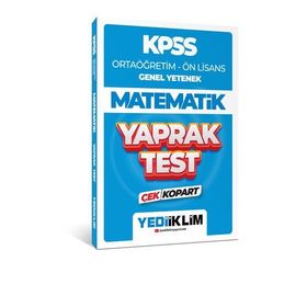 Yediiklim Yayınları 2024 KPSS Ortaöğretim Ön Lisans Genel Yetenek Matematik Çek Kopart Yaprak Test