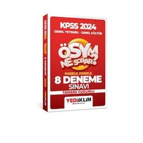Yediiklim Yayınları 2024 KPSS Ösym Ne Sorar Genel Yetenek Genel Kültür Tamamı Çözümlü 8 Fasikül Deneme