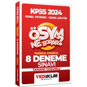 Yediiklim Yayınları 2024 KPSS Ösym Ne Sorar Genel Yetenek Genel Kültür Tamamı Çözümlü 8 Fasikül Deneme
