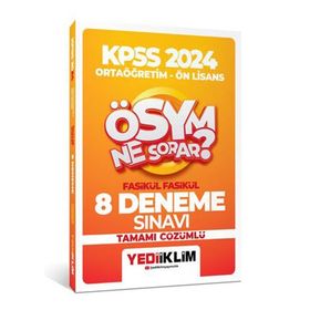 Yediiklim Yayınları 2024 KPSS ÖSYM Ne Sorar Ortaöğretim-Önlisans Fasikül Tamamı Çözümlü 8 Deneme