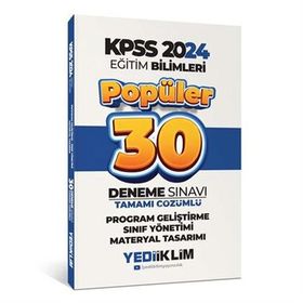 Yediiklim Yayınları - 2024 KPSS Program Geliştirme Sınıf Yönetimi Materyal Tasarımı Popüler Tamamı Çözümlü 30 Deneme