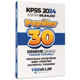 Yediiklim Yayınları - 2024 KPSS Program Geliştirme Sınıf Yönetimi Materyal Tasarımı Popüler Tamamı Çözümlü 30 Deneme