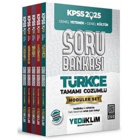 Yediiklim Yayınları 2025 KPSS Genel Yetenek Genel Kültür Tamamı Çözümlü Modüler Set Soru Bankası
