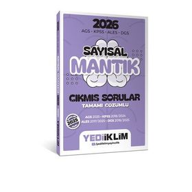 Yediiklim Yayınları 2026 AGS KPSS ALES DGS Sayısal Mantık Tamamı Çözümlü Çıkmış Sorular