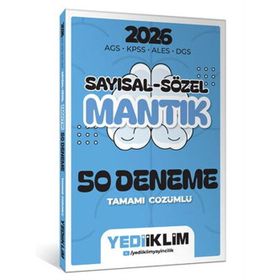 Yediiklim Yayınları 2026 AGS KPSS ALES DGS Sayısal Sözel Mantık Tamamı Çözümlü 50 Deneme