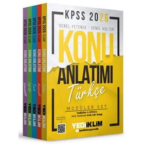 Yediiklim Yayınları 2026 KPSS 5 Kitap Genel Yetenek Genel Kültür Konu Anlatımı Modüler Set