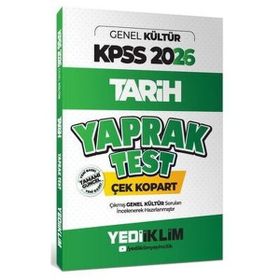 Yediiklim Yayınları 2026 KPSS AGS Genel Kültür Tarih Çek Kopart Yaprak Test