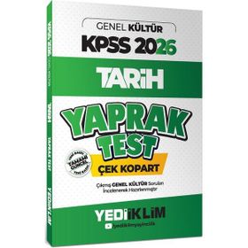 Yediiklim Yayınları 2026 KPSS AGS Genel Kültür Tarih Çek Kopart Yaprak Test