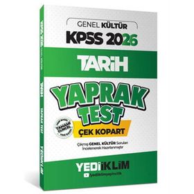 Yediiklim Yayınları 2026 KPSS AGS Genel Kültür Tarih Çek Kopart Yaprak Test