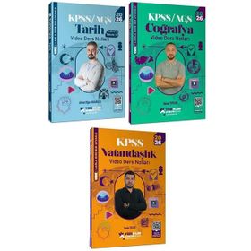 Yediiklim Yayınları 2026 KPSS Genel Kültür 3 Kitap Tarih Coğrafya Vatandaşlık Atölye Video Ders Notları Seti