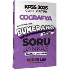 Yediiklim Yayınları 2026 KPSS Genel Kültür Bumerang Coğrafya Tamamı Çözümlü Soru Bankası