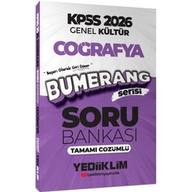 Yediiklim Yayınları 2026 KPSS Genel Kültür Bumerang Coğrafya Tamamı Çözümlü Soru Bankası