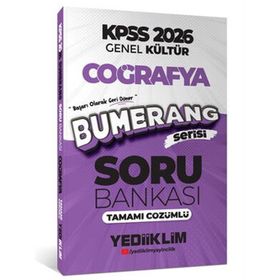 Yediiklim Yayınları 2026 KPSS Genel Kültür Bumerang Coğrafya Tamamı Çözümlü Soru Bankası