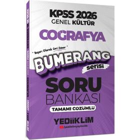 Yediiklim Yayınları 2026 KPSS Genel Kültür Bumerang Coğrafya Tamamı Çözümlü Soru Bankası