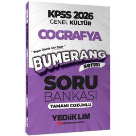 Yediiklim Yayınları 2026 KPSS Genel Kültür Bumerang Coğrafya Tamamı Çözümlü Soru Bankası