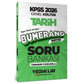 Yediiklim Yayınları 2026 KPSS Genel Kültür Bumerang Tarih Tamamı Çözümlü Soru Bankası