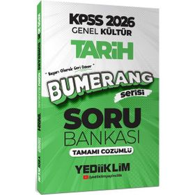 Yediiklim Yayınları 2026 KPSS Genel Kültür Bumerang Tarih Tamamı Çözümlü Soru Bankası