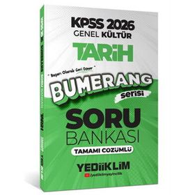 Yediiklim Yayınları 2026 KPSS Genel Kültür Bumerang Tarih Tamamı Çözümlü Soru Bankası