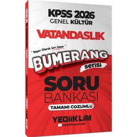 Yediiklim Yayınları 2026 KPSS Genel Kültür Bumerang Vatandaşlık Tamamı Çözümlü Soru Bankası