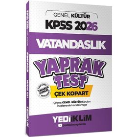 Yediiklim Yayınları 2026 KPSS Genel Kültür Vatandaşlık Çek Kopart Yaprak Test