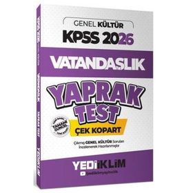 Yediiklim Yayınları 2026 KPSS Genel Kültür Vatandaşlık Çek Kopart Yaprak Test