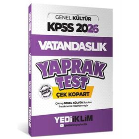 Yediiklim Yayınları 2026 KPSS Genel Kültür Vatandaşlık Çek Kopart Yaprak Test