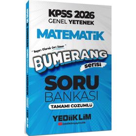 Yediiklim Yayınları 2026 KPSS Genel Yetenek Bumerang Matematik Tamamı Çözümlü Soru Bankası
