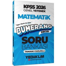 Yediiklim Yayınları 2026 KPSS Genel Yetenek Bumerang Matematik Tamamı Çözümlü Soru Bankası
