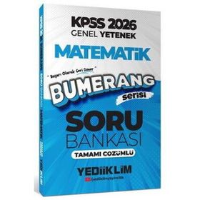Yediiklim Yayınları 2026 KPSS Genel Yetenek Bumerang Matematik Tamamı Çözümlü Soru Bankası