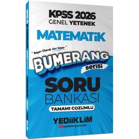 Yediiklim Yayınları 2026 KPSS Genel Yetenek Bumerang Matematik Tamamı Çözümlü Soru Bankası