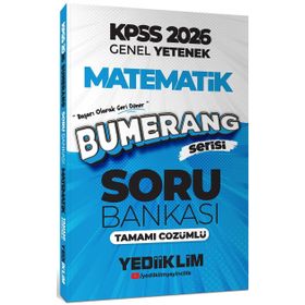 Yediiklim Yayınları 2026 KPSS Genel Yetenek Bumerang Matematik Tamamı Çözümlü Soru Bankası