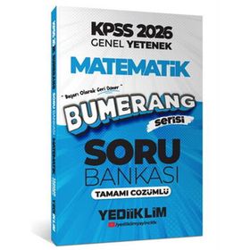 Yediiklim Yayınları 2026 KPSS Genel Yetenek Bumerang Matematik Tamamı Çözümlü Soru Bankası