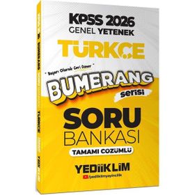 Yediiklim Yayınları 2026 KPSS Genel Yetenek Bumerang Türkçe Tamamı Çözümlü Soru Bankası