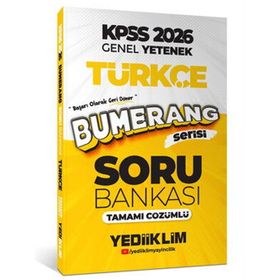 Yediiklim Yayınları 2026 KPSS Genel Yetenek Bumerang Türkçe Tamamı Çözümlü Soru Bankası