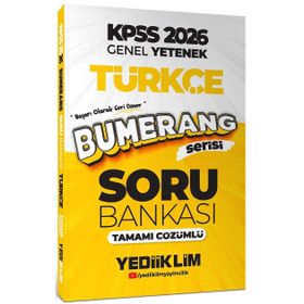 Yediiklim Yayınları 2026 KPSS Genel Yetenek Bumerang Türkçe Tamamı Çözümlü Soru Bankası