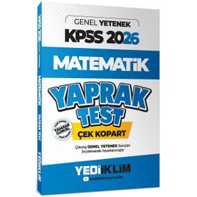 Yediiklim Yayınları 2026 KPSS Genel Yetenek Matematik Çek Kopart Yaprak Test