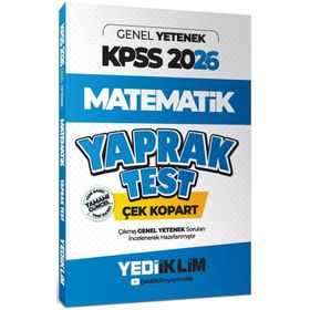 Yediiklim Yayınları 2026 KPSS Genel Yetenek Matematik Çek Kopart Yaprak Test