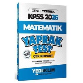 Yediiklim Yayınları 2026 KPSS Genel Yetenek Matematik Çek Kopart Yaprak Test