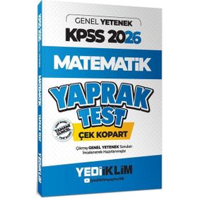 Yediiklim Yayınları 2026 KPSS Genel Yetenek Matematik Çek Kopart Yaprak Test