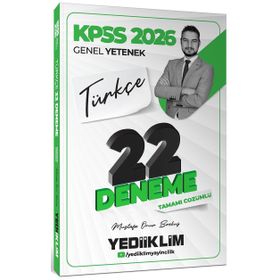 Yediiklim Yayınları 2026 KPSS Genel Yetenek Türkçe Tamamı Çözümlü 22 Deneme Sınavı