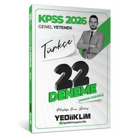 Yediiklim Yayınları 2026 KPSS Genel Yetenek Türkçe Tamamı Çözümlü 22 Deneme Sınavı