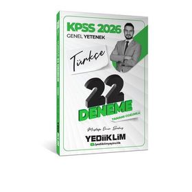 Yediiklim Yayınları 2026 KPSS Genel Yetenek Türkçe Tamamı Çözümlü 22 Deneme Sınavı